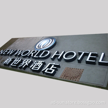Illuminated Face-Lit Dimetntional 3D Hotel Signage LED Letters Sign